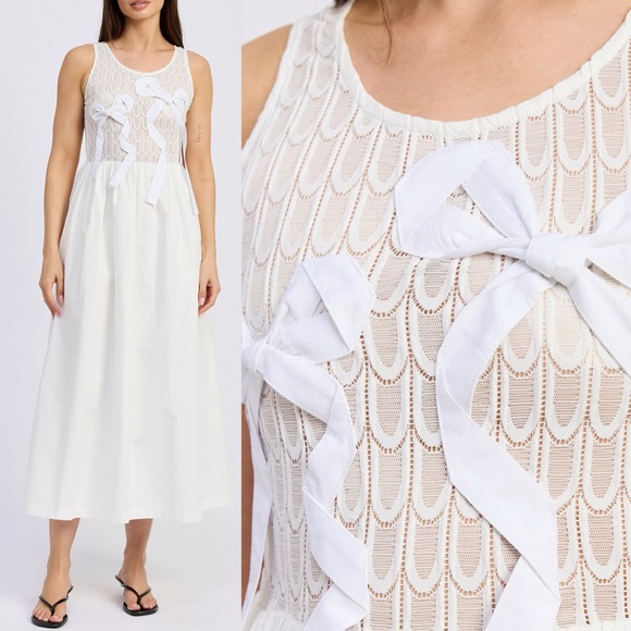 En Saison Denver Mixed Media Midi Dress - Picture 2 of 16